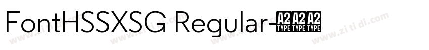 FontHSSXSG Regular字体转换 FontHSSXSG Regular字体转换